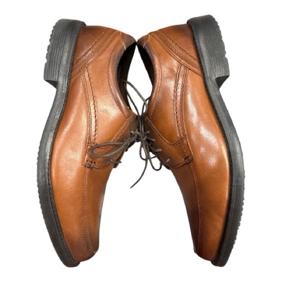 Rockport Brown‎ Leather Oxfords Men’s 11.5 Lace-Up Comfort Dress Shoes - Picture 4 of 11